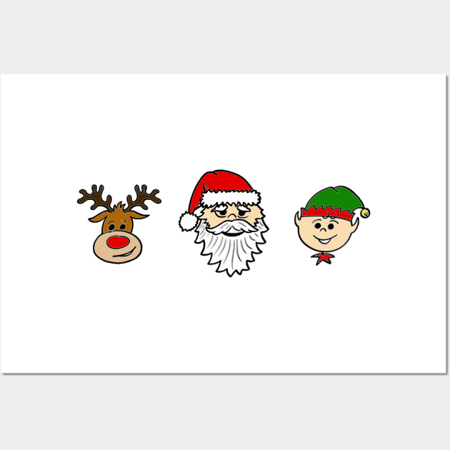 Santa and Friends Wall Art by ArtNimexion